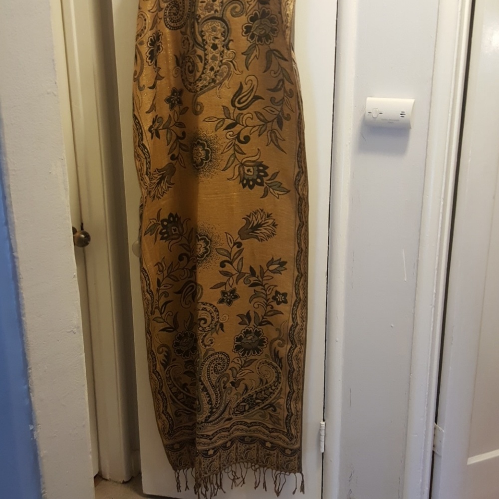 Gold patterned shawl